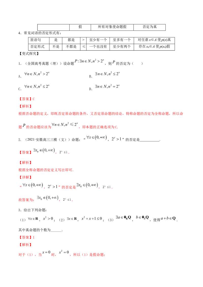 专题1.2全称量词与存在量词、充要条件2022年高考数学一轮复习讲练测（新教材新高考）（讲）解析版_02高考数学_新高考复习资料_2022年新高考资料