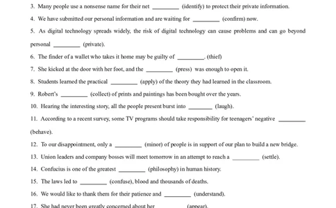 专题1.1.1名词（冲击双一流&middot;单句语法填空60题+原创名词语篇填空1篇）_03高考英语_新高考复习资料_2024年新高考资料_专项复习资料_第二部分语法知识专项突破（含原创试题）
