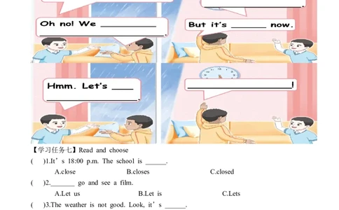 Unit5第4课时PartBLet&rsquo;stalk&Chooseandsay(学习任务单)_4上-新英语人教PEP版（2025持续更新）_01.英语4上-教案+PPT课件+学习任务单+练习第1套齐全_3学习任务单