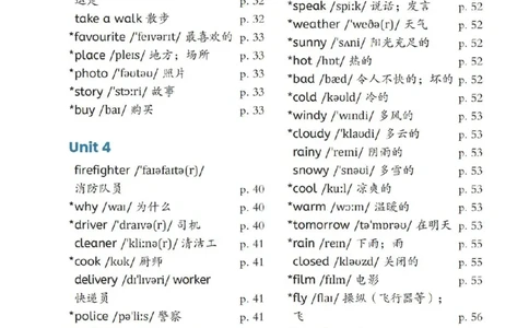 新英语人教4上单词表_4上-新英语人教PEP版（2025持续更新）_08单词表+字帖等_单词表