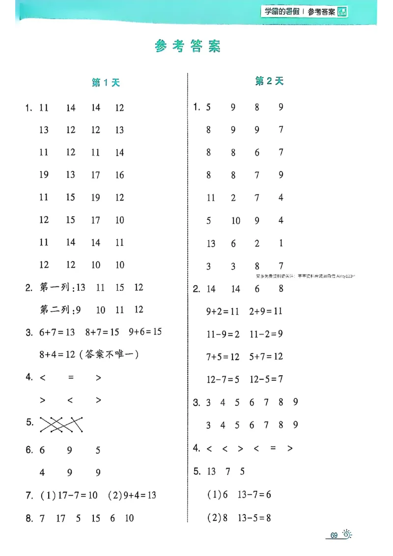 25学霸暑假一升二计算大通关北师_25秋《学霸的暑假计算大通关》_25年1-6年级数学北师版《学霸的暑假计算暑期大通关》_一升二