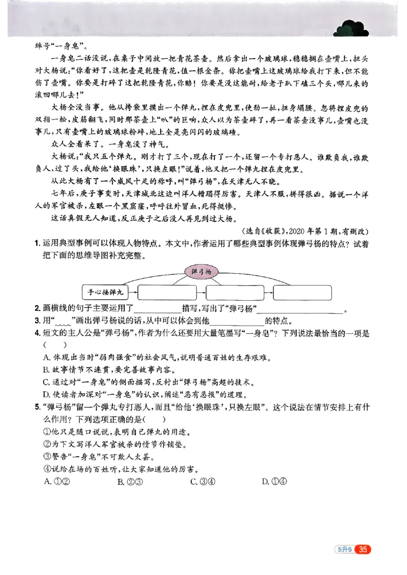 25版《阳光同学暑假衔接》语文5升6-副本_25秋《阳光同学》系列_25年1-6年级语文《阳光同学语文暑假衔接》_5升6