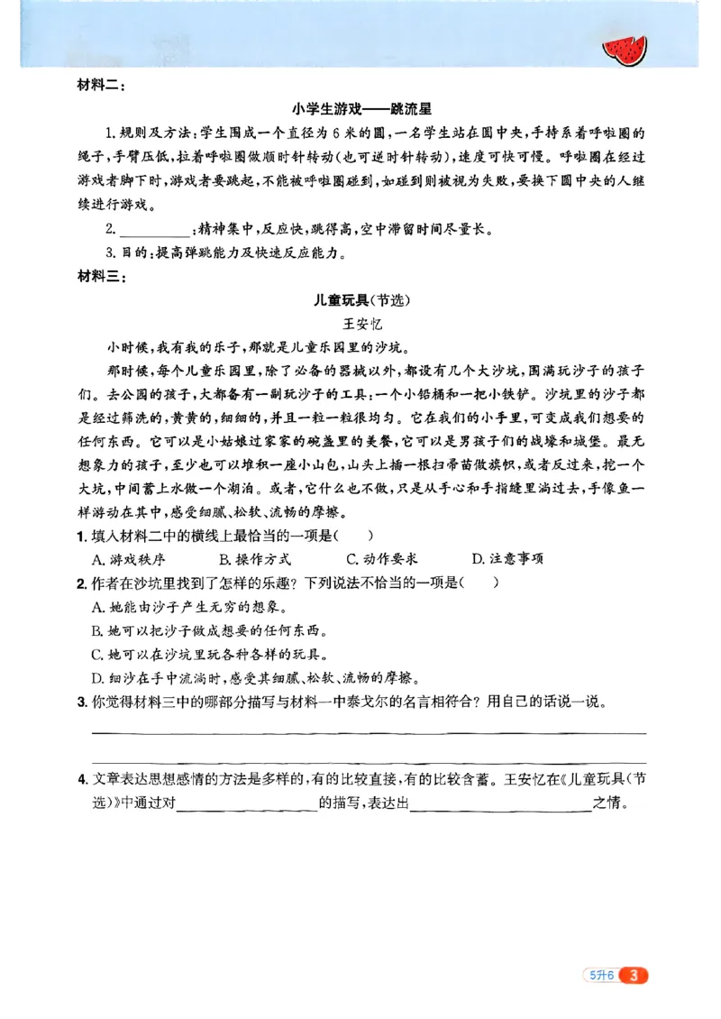 25版《阳光同学暑假衔接》语文5升6-副本_25秋《阳光同学》系列_25年1-6年级语文《阳光同学语文暑假衔接》_5升6