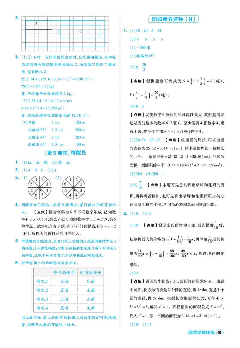 25秋典中点六年级数学上（XS版）答案_25秋《典中点》系列_1-6年级数学上册各版本《典中点》（抢先版）_25秋1-6年级数学上册西师版《典中点》（抢先版）