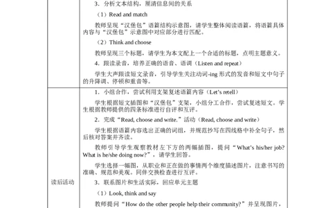 Unit4Lesson6_4上-新英语人教PEP版（2025持续更新）_04教案+教学计划_教案（表格）