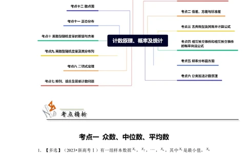 专题08计数原理、概率及统计（原卷版）_02高考数学_新高考复习资料_2024年新高考资料_专项复习资料_完五年（2019-2023）高考真题分项汇编（新高考）