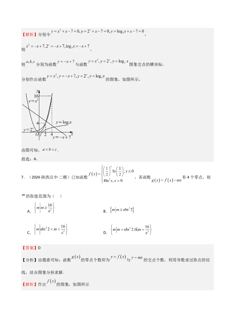 专题09函数的图像函数的零点（八大题型+模拟精练）（解析版）_02高考数学_2025年新高考资料_一轮复习_2025年高考数学一轮复习《重难点题型与知识梳理&bull;高分突破》（新高考专用）