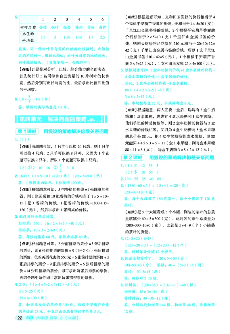 25秋典中点六年级数学上（SJ版）答案_25秋《典中点》系列_1-6年级数学上册各版本《典中点》（抢先版）_25秋1-6年级数学上册苏教版《典中点》（抢先版）