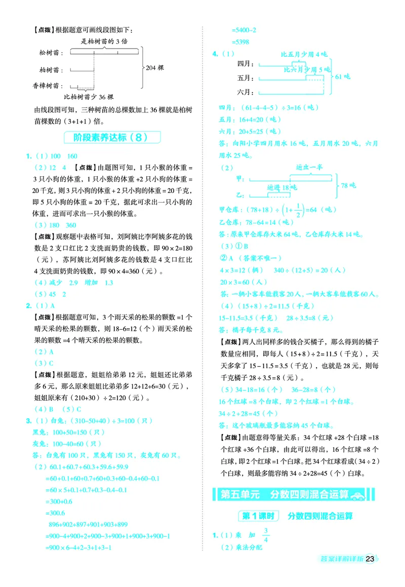25秋典中点六年级数学上（SJ版）答案_25秋《典中点》系列_1-6年级数学上册各版本《典中点》（抢先版）_25秋1-6年级数学上册苏教版《典中点》（抢先版）