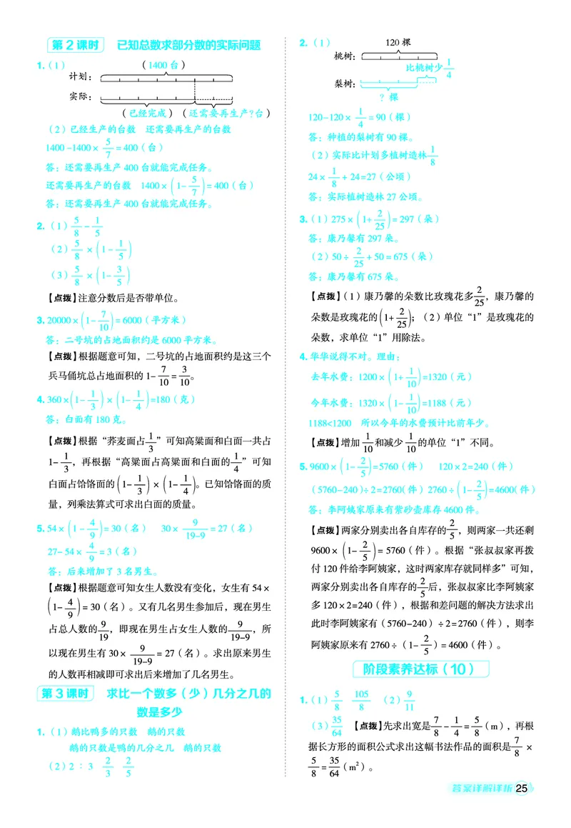 25秋典中点六年级数学上（SJ版）答案_25秋《典中点》系列_1-6年级数学上册各版本《典中点》（抢先版）_25秋1-6年级数学上册苏教版《典中点》（抢先版）