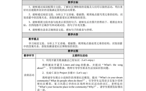 Unit3Lesson6_4上-新英语人教PEP版（2025持续更新）_04教案+教学计划_教案（表格）