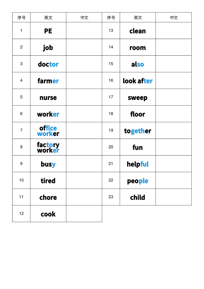 单词背诵默写-英译中_4上-新英语人教PEP版（2025持续更新）_08单词表+字帖等_合并版_单词背诵默写