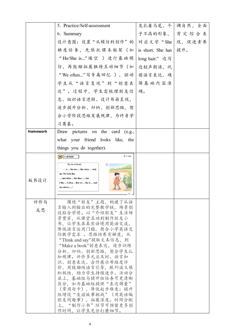 教案_4上-新英语人教PEP版（2025持续更新）_02课件+核心素养教案（更新至U5）_Unit2Myfriends_Unit2MyfriendsBReadandwrite课件+教案+素材(共24张PPT)_Unit2BReadandwriteC(课件+教案+素材）