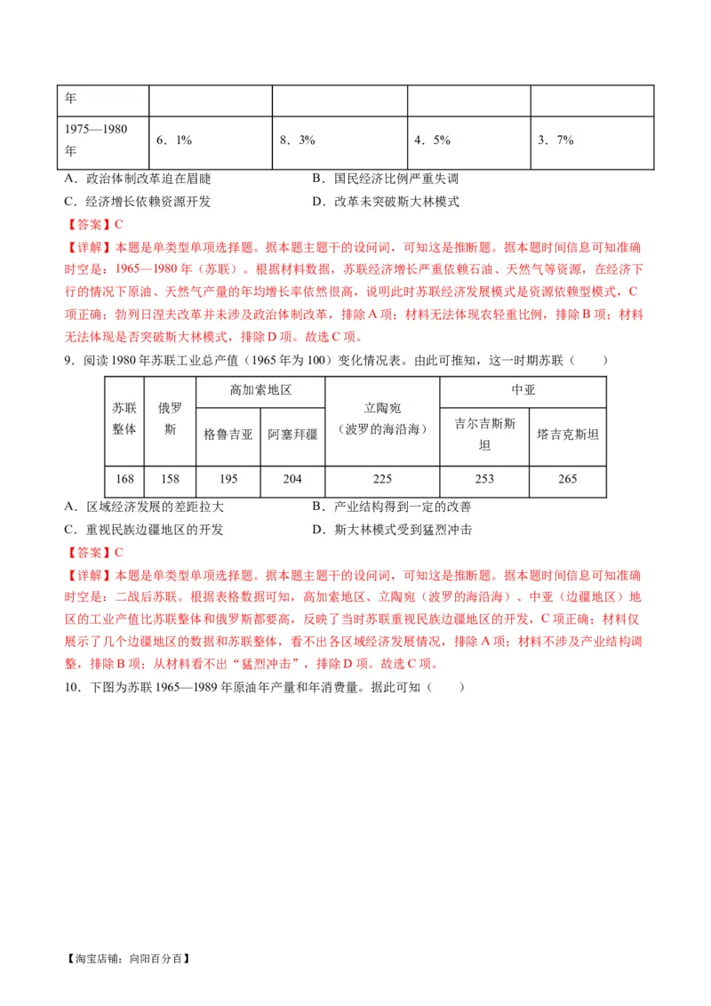 专题1220世纪以来现代化模式的探索（练习）（解析版）_07高考历史_新高考复习资料_2024年新高考复习资料_二轮复习资料_2024年高考历史二轮复习讲练测（新教材新高考）_配套练习