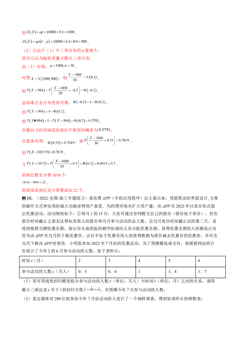 专题10概率与统计的综合运用（精讲精练）（解析版）_02高考数学_新高考复习资料_2023年新高考资料_二轮复习_2023年高考数学二轮复习讲练测（新高考专用）288285027