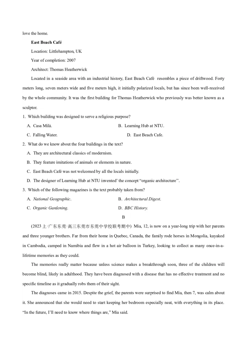 专题09阅读理解之主旨大意题-2024年高考英语二轮热点题型归纳与变式演练（新高考通用）（解析版）_03高考英语_2024年新高考资料_2.2024二轮复习