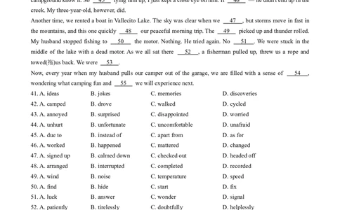 专题10完形填空（15空)-2022年高考真题和模拟题英语分专题训练（学生版）_03高考英语_2024年新高考资料_1.2024一轮复习_赠2022年高考英语真题与模拟题分专题训练