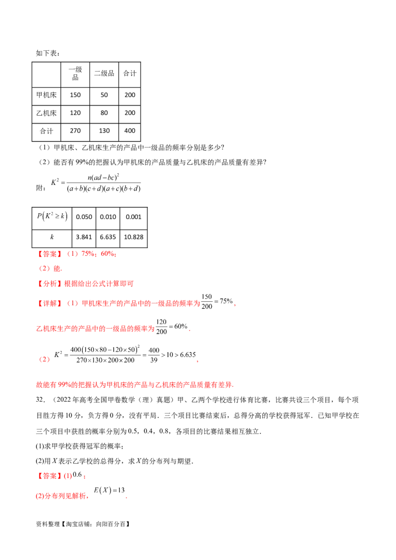 专题10.10统计与概率（2021-2023年）真题训练（解析版）_02高考数学_新高考复习资料_2024年新高考资料_一轮复习资料_完备战2024年新高考数学一轮复习题型突破精练（新高考）