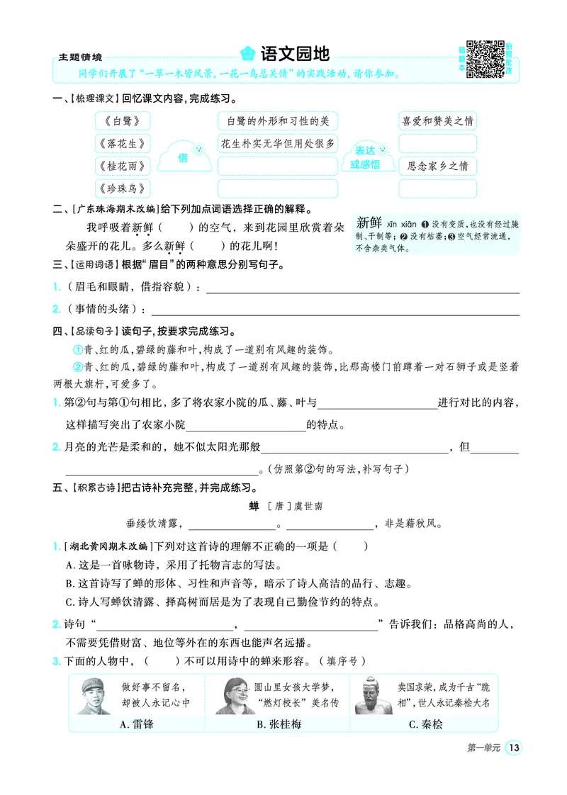 25秋典中点五年级语文上（R版）_25秋《典中点》系列_25秋1-6年级语文上册《典中点》（抢先版）