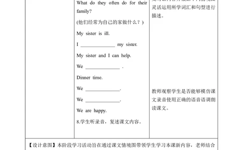 Unit1第5课时PartBLet&rsquo;slearn&Listenandchant(教学设计)_4上-新英语人教PEP版（2025持续更新）_01.英语4上-教案+PPT课件+学习任务单+练习第1套齐全_2教案