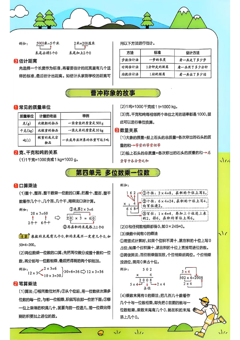 三年级数学人教版上册25秋《教材帮》期末知识挂图_25秋《教材帮练习帮》系列_2026版小学《教材帮》1-6年级上册（数学）（人教版）_三年级数学人教版上册25秋《教材帮》