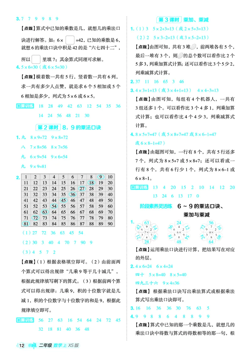 25秋典中点二年级数学上（XS版）答案_25秋《典中点》系列_1-6年级数学上册各版本《典中点》（抢先版）_25秋1-6年级数学上册西师版《典中点》（抢先版）
