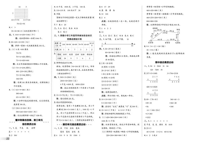25秋典中点三年级数学上（SJ版）测试卷_25秋《典中点》系列_1-6年级数学上册各版本《典中点》（抢先版）_25秋1-6年级数学上册苏教版《典中点》（抢先版）