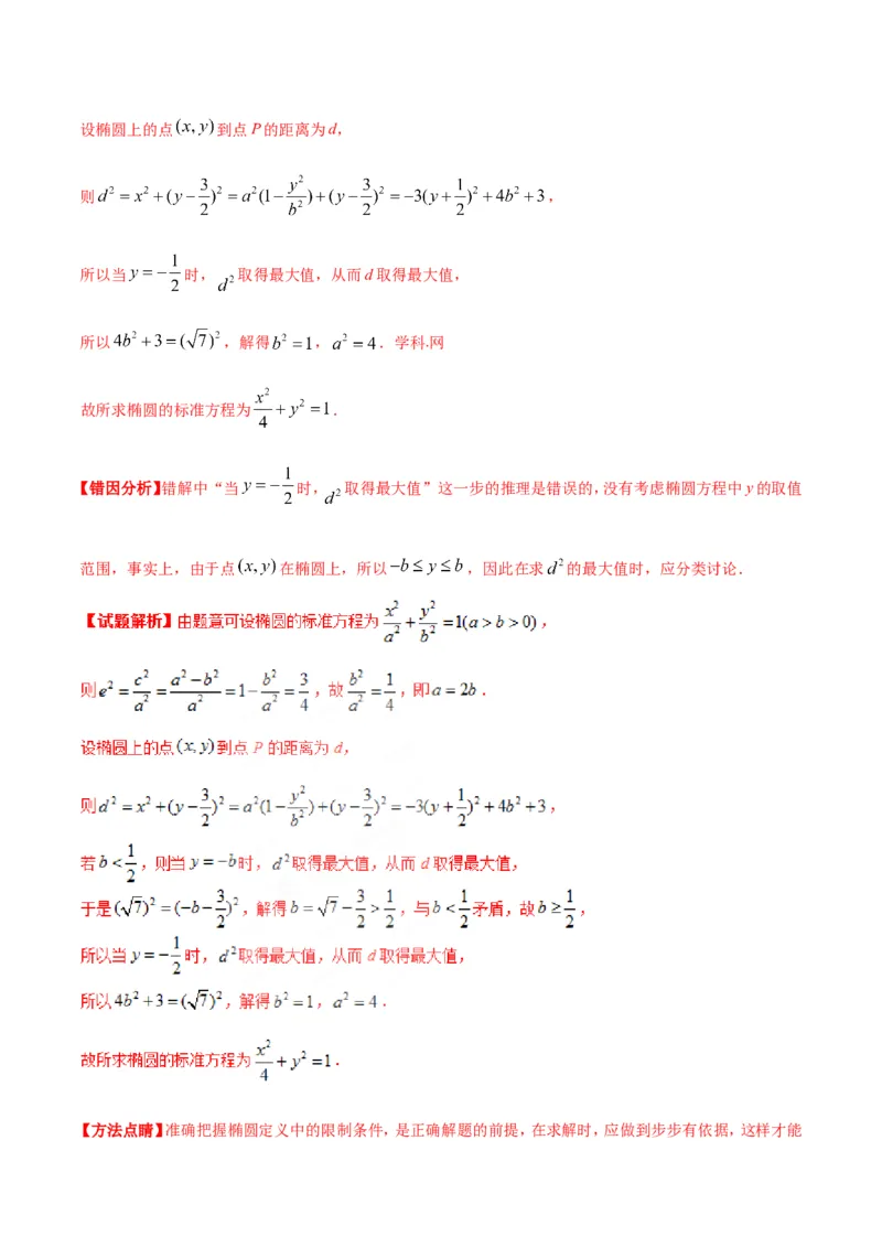 专题10圆锥曲线-备战2019年高考数学（理）之纠错笔记系列（解析版）_02高考数学_新高考复习资料_2022年新高考资料_2022年一轮复习各版本_1.新高考2022年高考数学一轮复习
