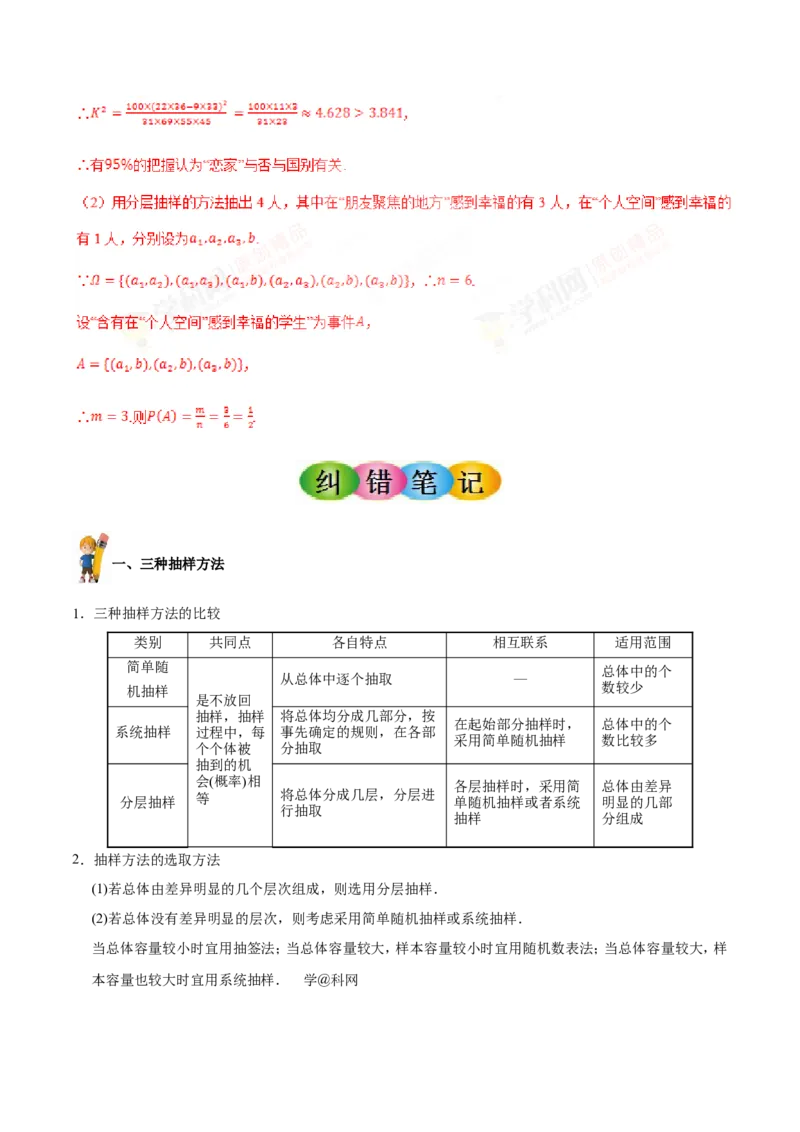 专题11统计-备战2019年高考数学（文）之纠错笔记系列（解析版）_02高考数学_新高考复习资料_2022年新高考资料_2022年一轮复习各版本_1.新高考2022年高考数学一轮复习