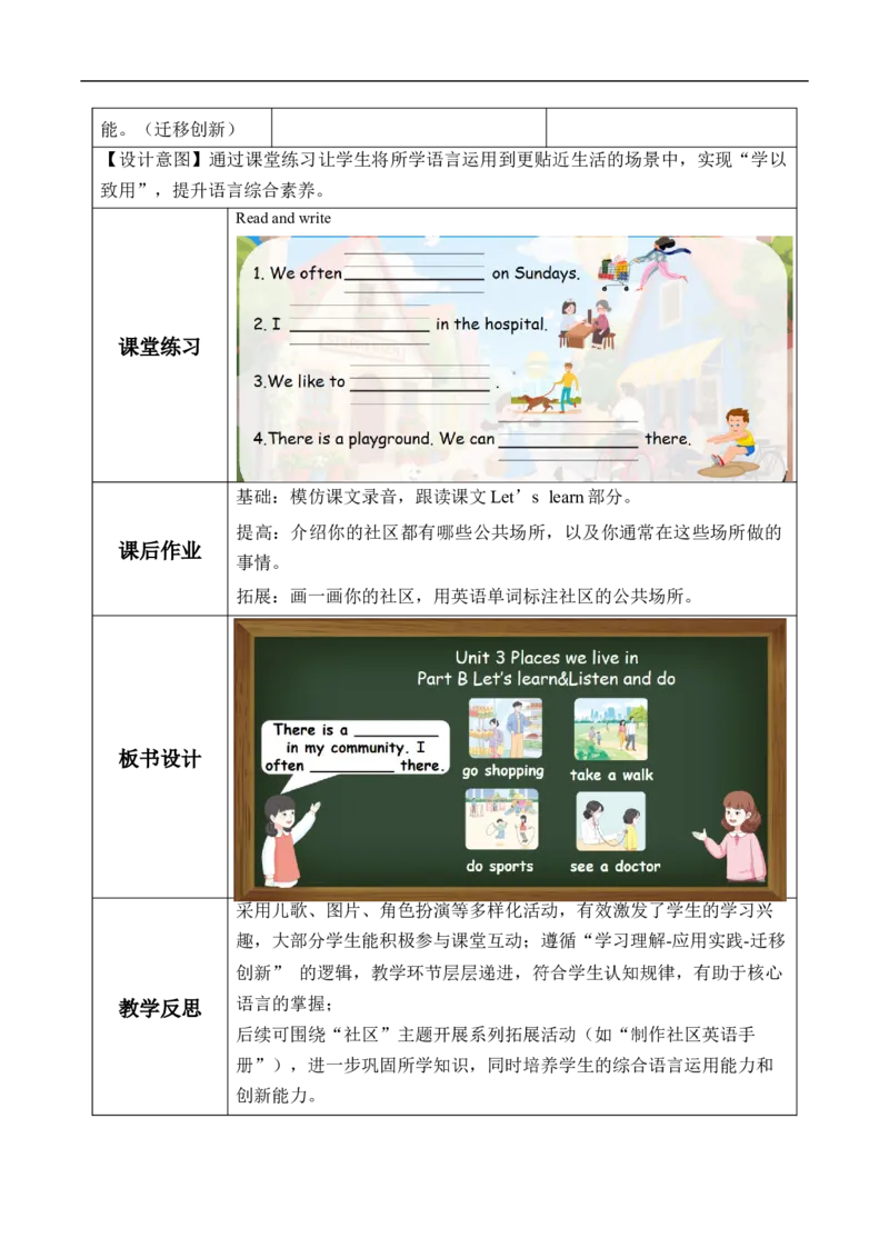 Unit3第5课时PartBLet'slearn&Listenanddo(教学设计)_4上-新英语人教PEP版（2025持续更新）_01.英语4上-教案+PPT课件+学习任务单+练习第1套齐全_2教案