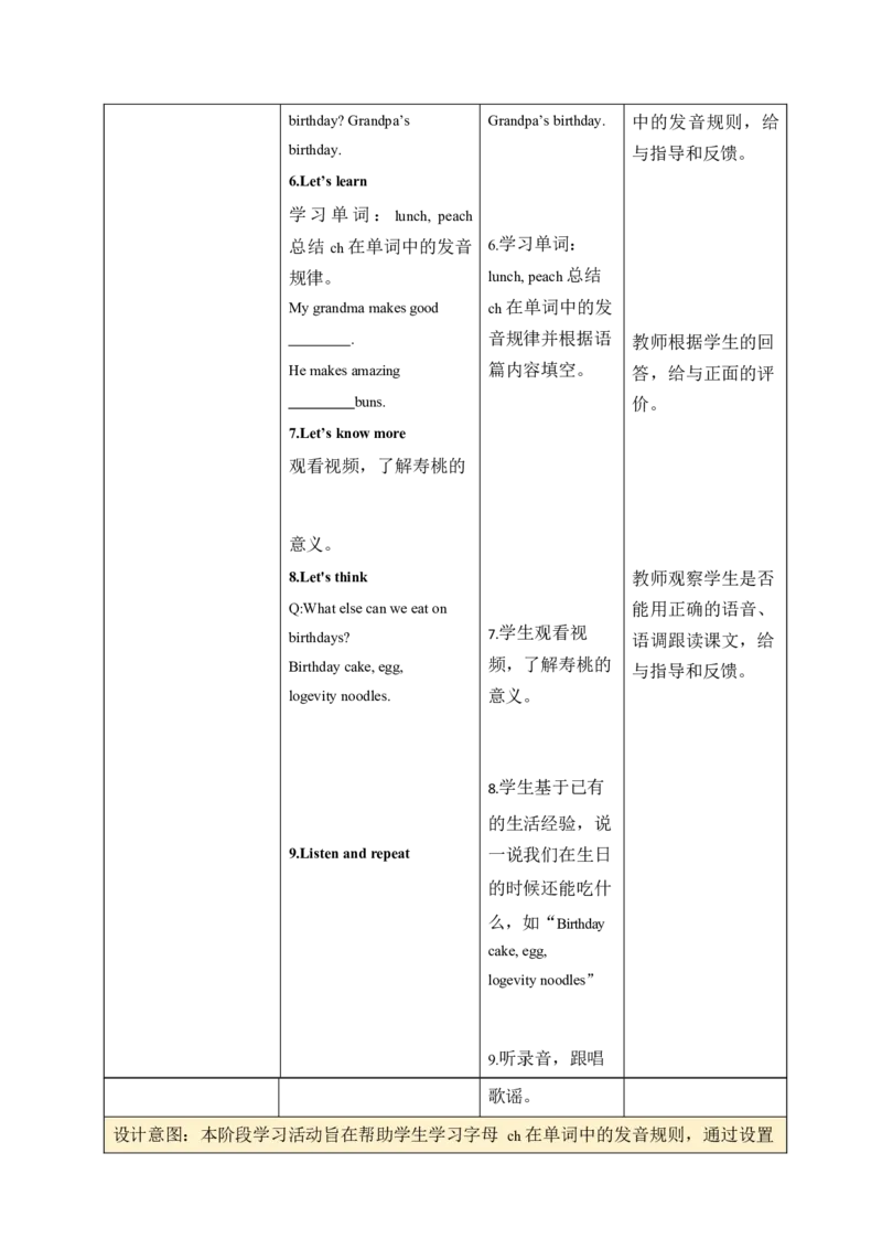 全册表格式单元整体教学设计_4上-新英语人教PEP版（2025持续更新）_04教案+教学计划