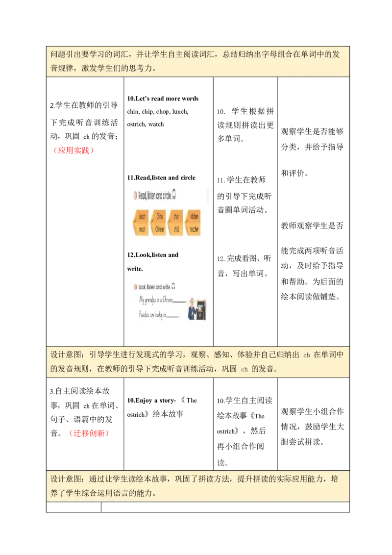 全册表格式单元整体教学设计_4上-新英语人教PEP版（2025持续更新）_04教案+教学计划