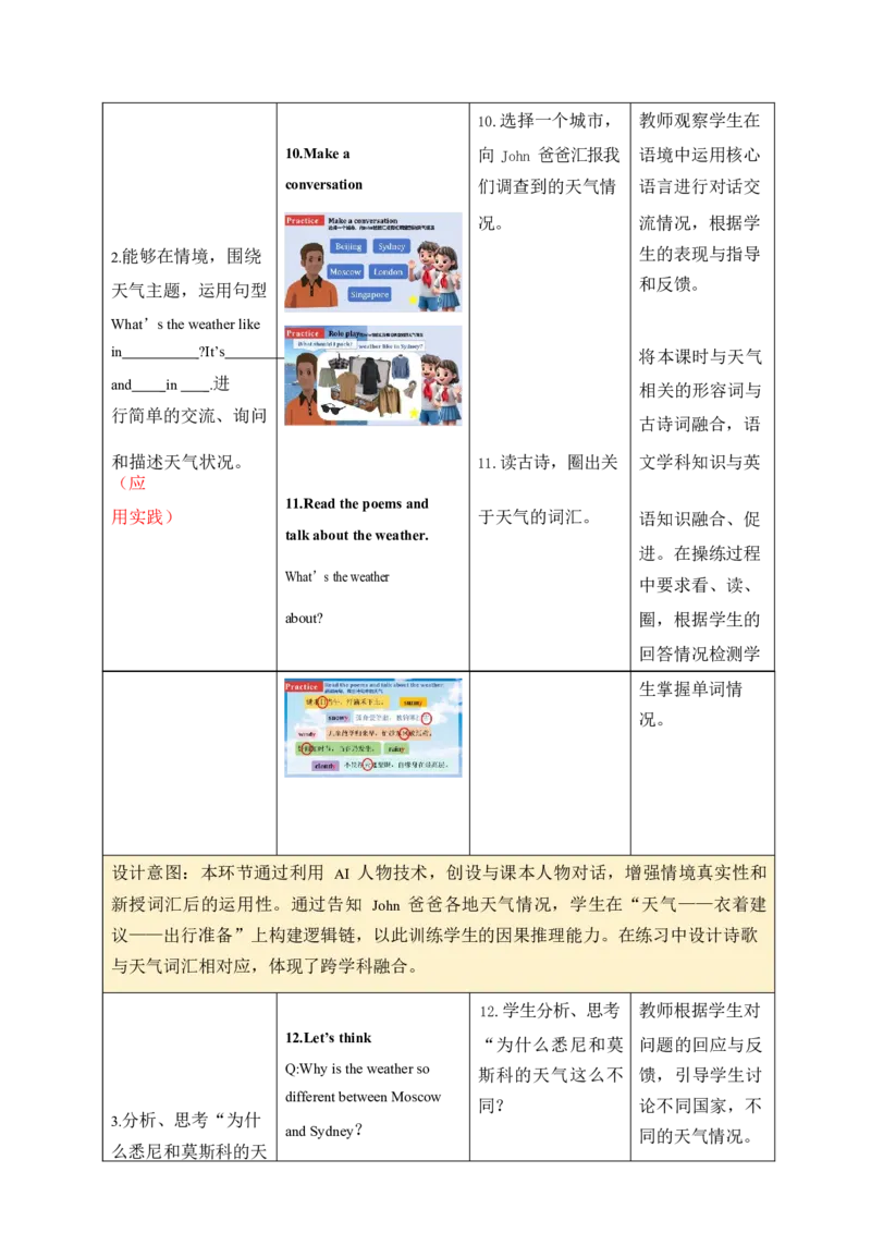 全册表格式单元整体教学设计_4上-新英语人教PEP版（2025持续更新）_04教案+教学计划