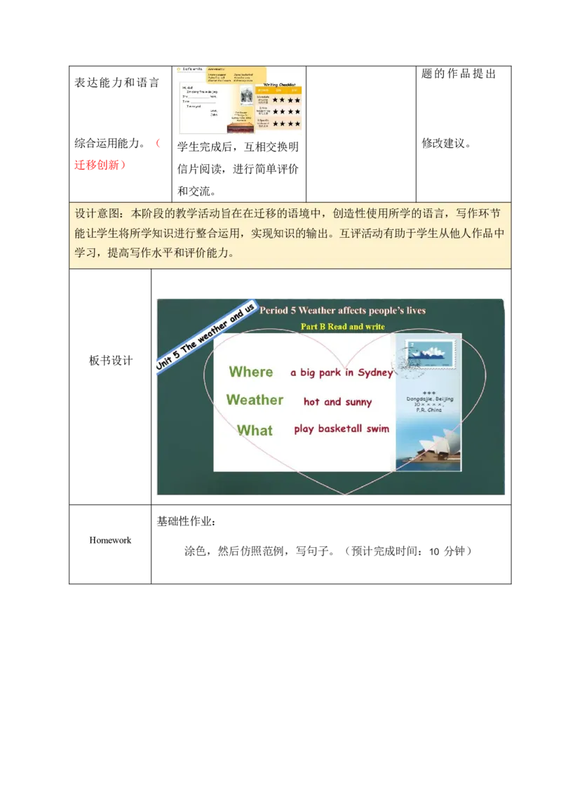 全册表格式单元整体教学设计_4上-新英语人教PEP版（2025持续更新）_04教案+教学计划