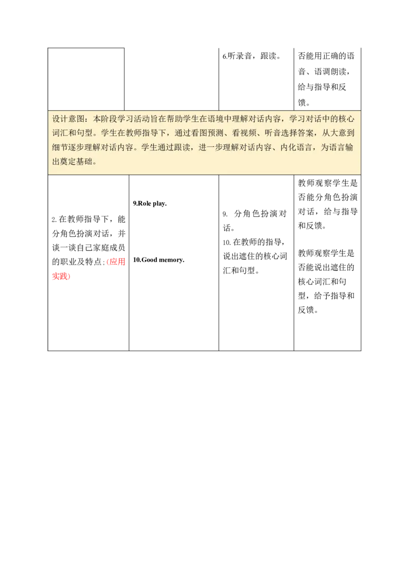 全册表格式单元整体教学设计_4上-新英语人教PEP版（2025持续更新）_04教案+教学计划