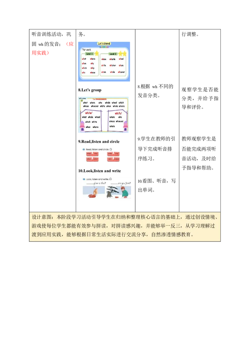 全册表格式单元整体教学设计_4上-新英语人教PEP版（2025持续更新）_04教案+教学计划