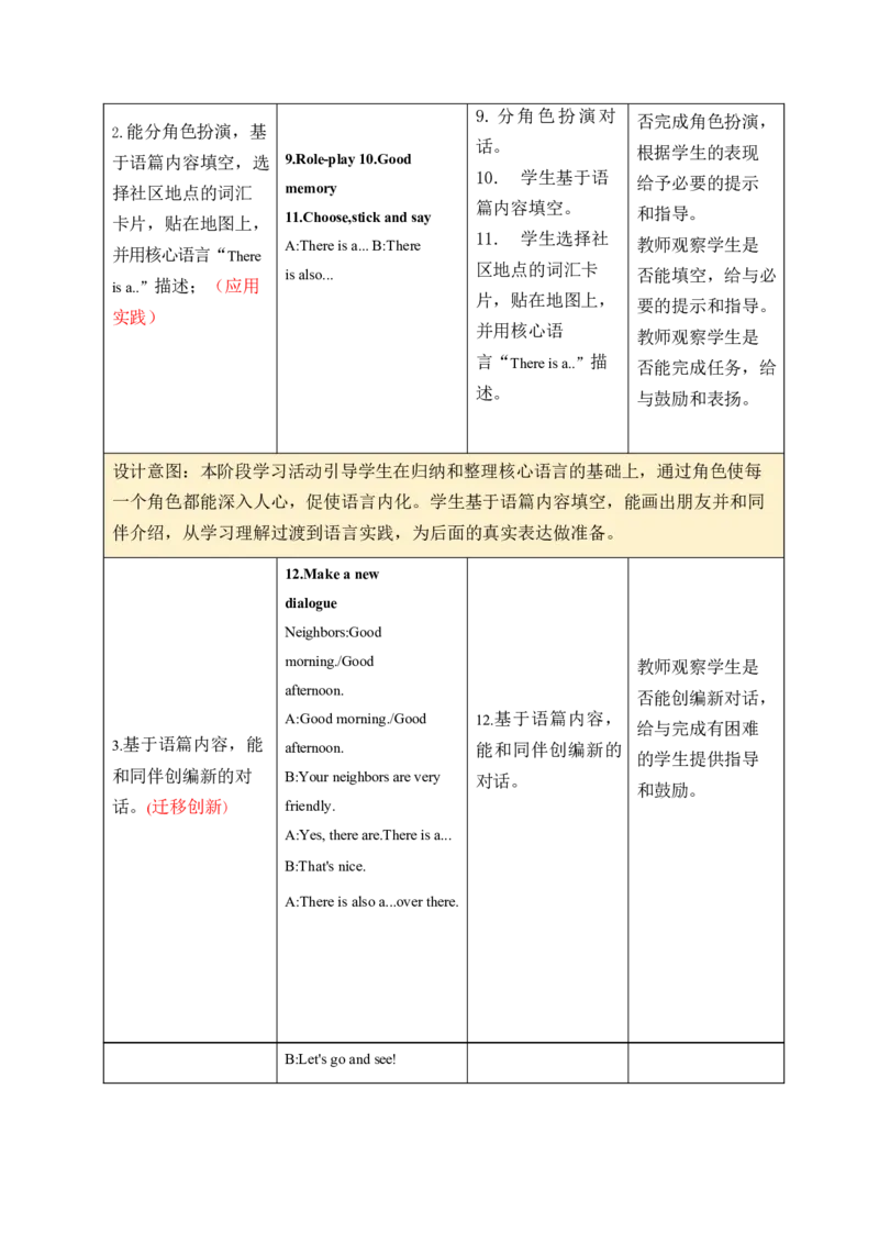 全册表格式单元整体教学设计_4上-新英语人教PEP版（2025持续更新）_04教案+教学计划