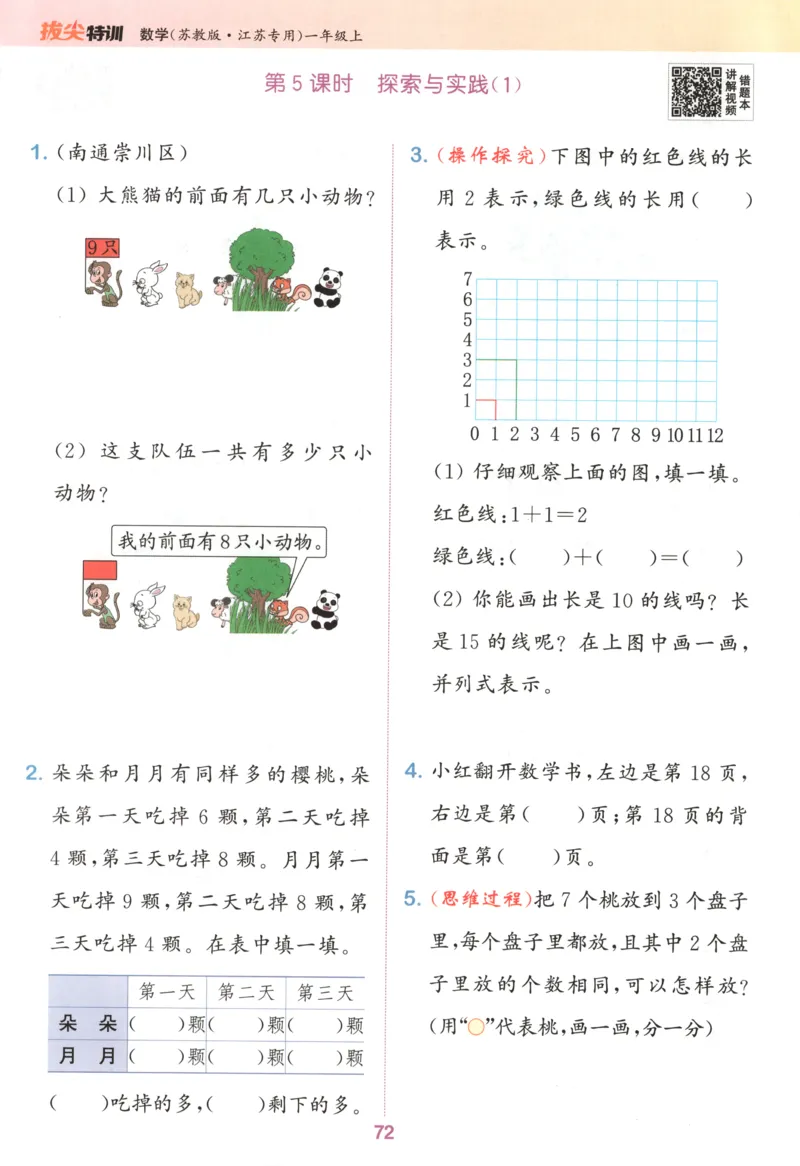一年级数学苏教江苏专版上册25秋《拔尖特训》_25秋《拔尖特训》小学语数英各版本_1-6年级数学苏教江苏专版上册25秋《拔尖特训》_一年级数学苏教江苏专版上册25秋《拔尖特训》