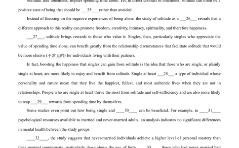 专题09：完形填空议论文应试策略（四）（原题版）-2023年高考英语二轮复习讲练测（新高考专用）_03高考英语_新高考复习资料_2023年新高考资料_二轮复习