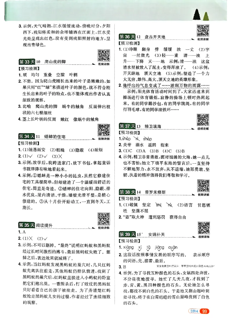 25版《阳光同学暑假衔接》语文3升4-副本_25秋《阳光同学》系列_25年1-6年级语文《阳光同学语文暑假衔接》_3升4