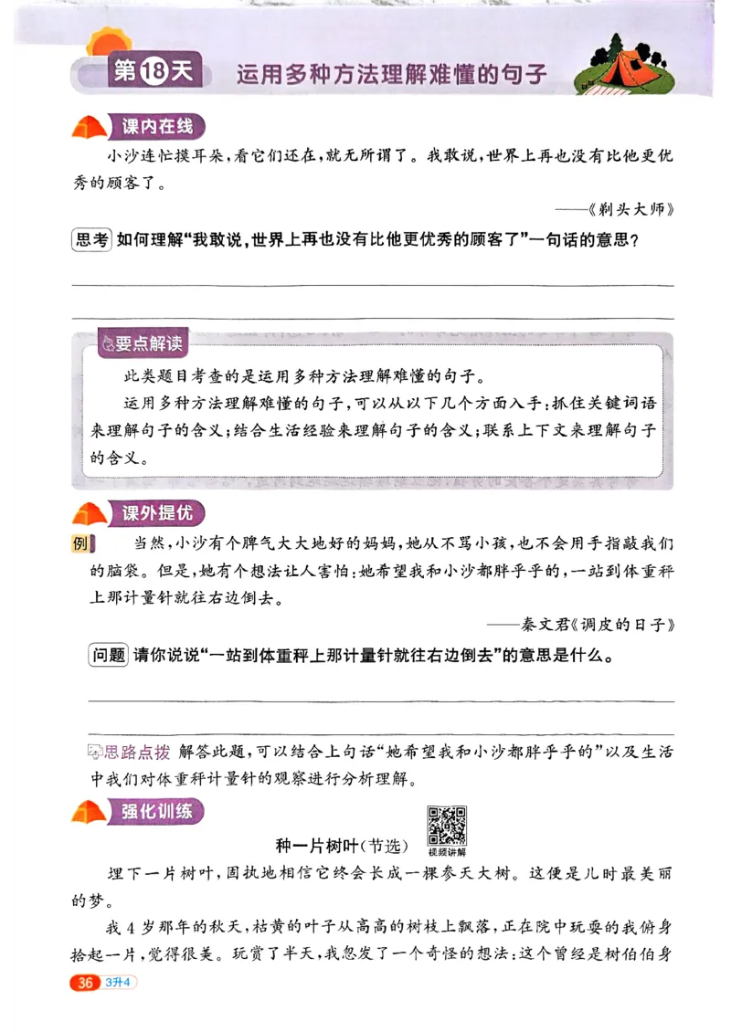 25版《阳光同学暑假衔接》语文3升4-副本_25秋《阳光同学》系列_25年1-6年级语文《阳光同学语文暑假衔接》_3升4