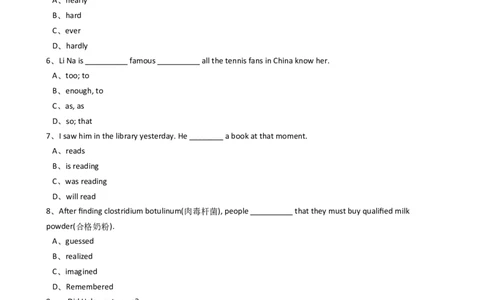新目标英语八年级下册Unit5Whatwereyoudoingwhentherainstormcame？（SectionB）_人教版英语八年级下册_旧版_4人教版英语8年级下册视频_人教英语八年级下课时练习（113份）_同步练习2