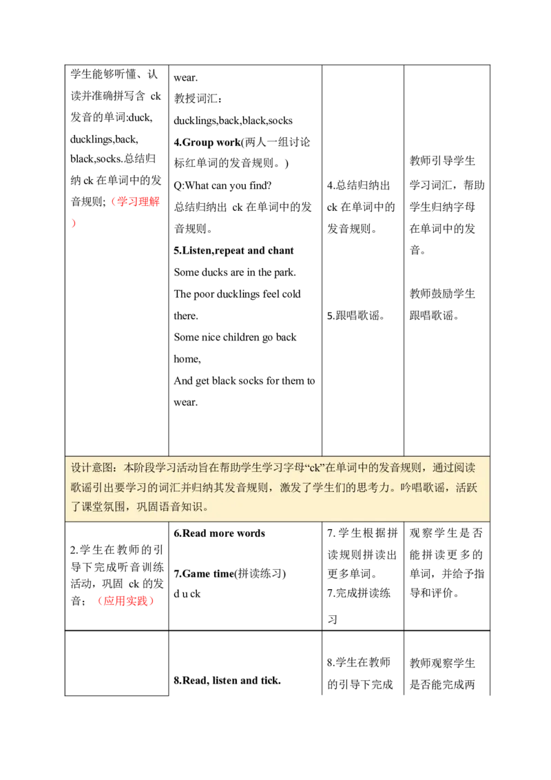 Unit3Placeswelivein单元整体教学设计表格式（5课时）_4上-新英语人教PEP版（2025持续更新）_04教案+教学计划_表格式单元整体教学设计