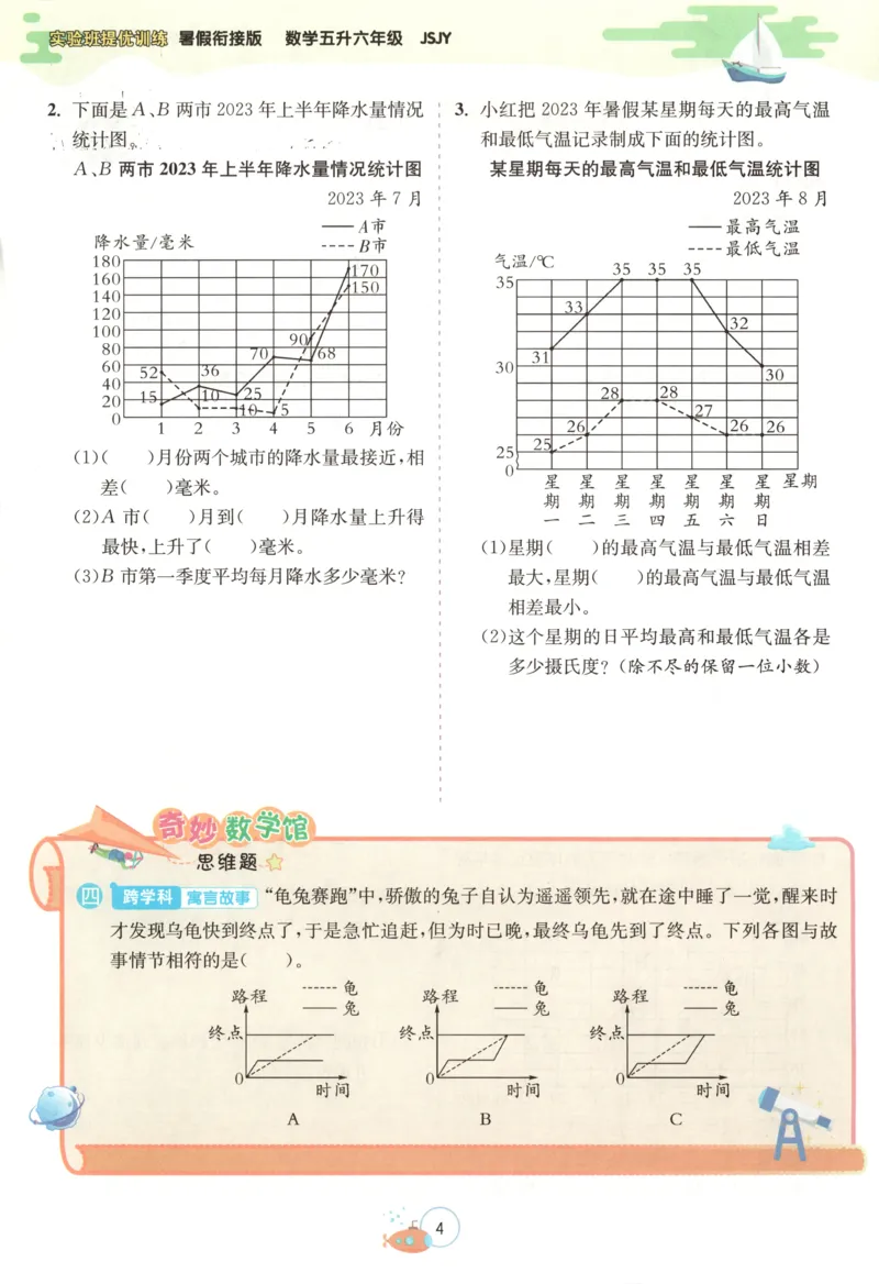 五升六年级数学苏教25版《实验班暑假衔接》_25秋《实验班》系列_25版实验班语数英人教北师大苏教译林《暑假衔接》_实验班暑假衔接苏教25年