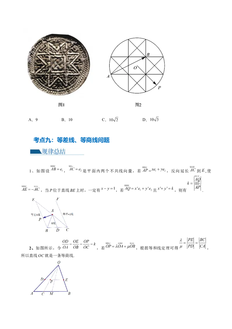 专题11平面向量小题全归类（13大核心考点）（讲义）（原卷版）_02高考数学_新高考复习资料_2024年新高考资料_二轮复习资料_2024年高考数学二轮复习讲练测（新教材新高考）