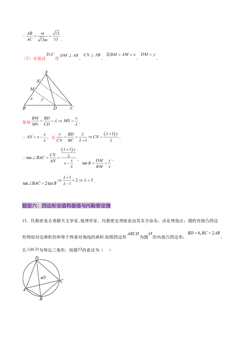 专题10正余弦定理在解三角形中的高级灵活应用与最值问题（练习）（解析版）_02高考数学_2025年新高考资料_二轮复习_01高考语文等多个文件