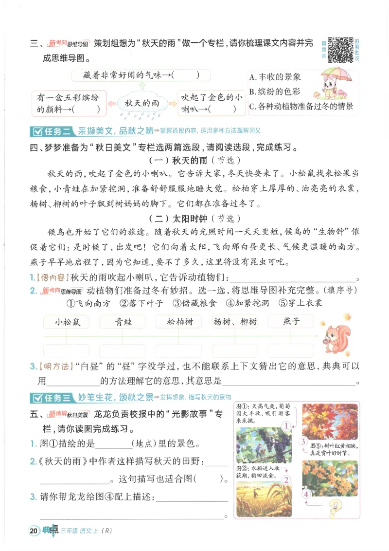 25秋语文三上典中点高分练习册R_25秋《典中点》系列_25秋1-6年级语文上册《典中点》（抢先版）_典中点语文完整版25年上册23_25秋三年级上册语文《典中点》完整版