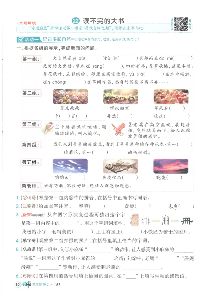 25秋语文三上典中点高分练习册R_25秋《典中点》系列_25秋1-6年级语文上册《典中点》（抢先版）_典中点语文完整版25年上册23_25秋三年级上册语文《典中点》完整版