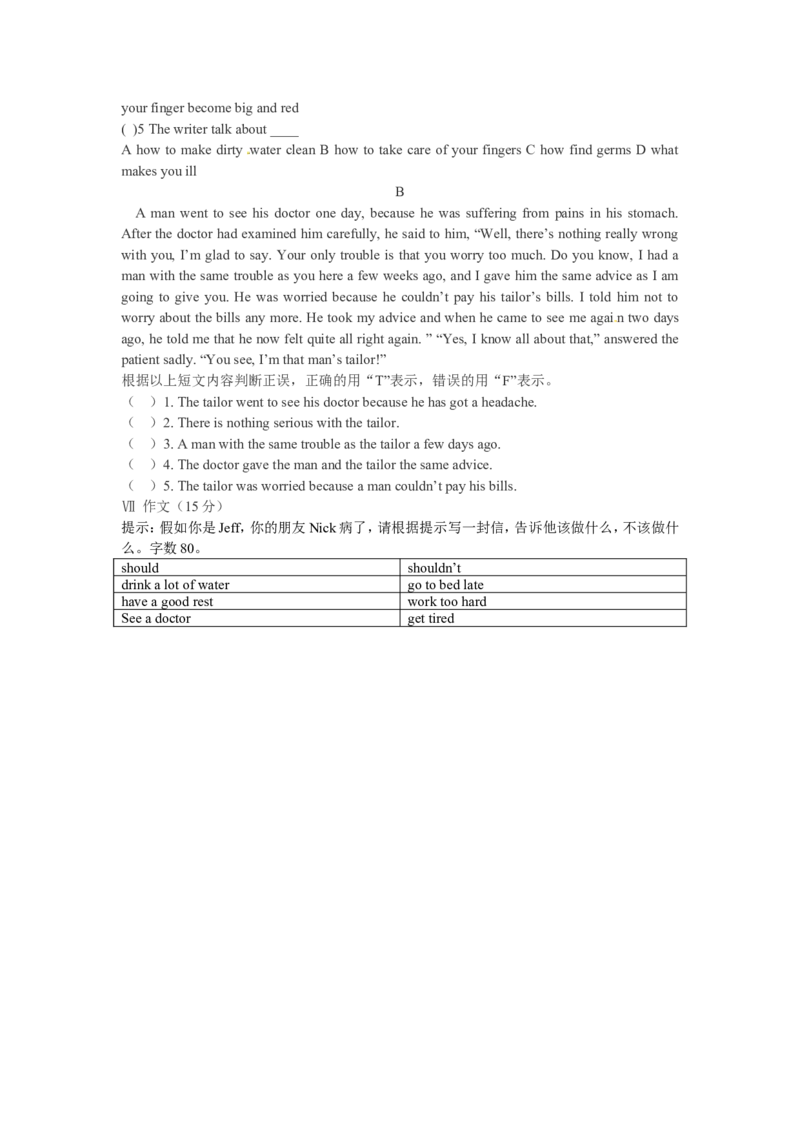 第一单元测试题_人教版英语八年级下册_2026春人教版英语八年级下册资料_人教八下（旧版）_05.英语8下-导学案_人教版八年级英语下册名校精品导学案：Unit1What&rsquo;sthematter（4套09份）