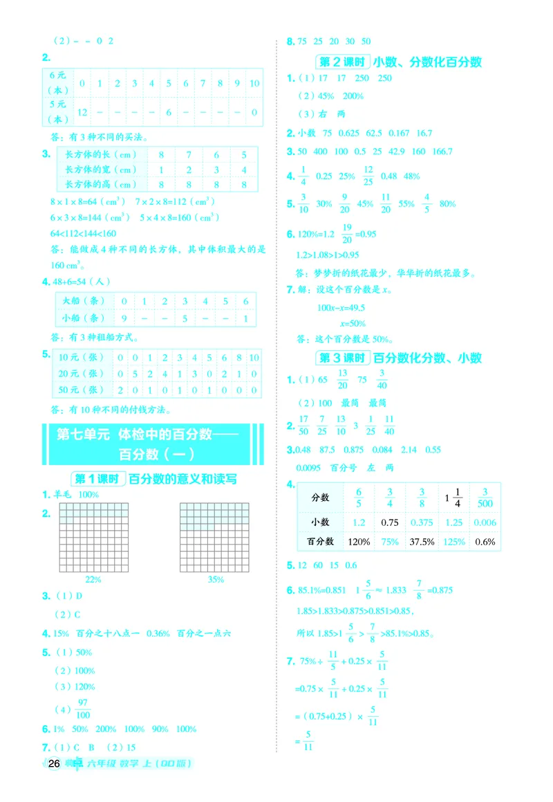 25秋典中点六年级数学上（QD版）答案_25秋《典中点》系列_1-6年级数学上册各版本《典中点》（抢先版）_25秋1-6年级数学上册青岛63制《典中点》（抢先版）